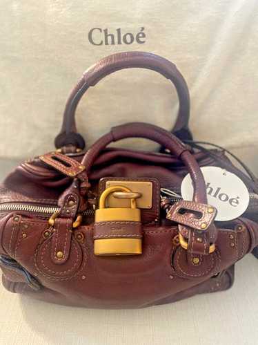Vintage Chloé Paddington Bags Brown Chloé 2-Tone Brown Lambskin Paddington Shoulder Bag