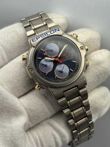 SEIKO ALBA Epsilon クロノグラフ腕時計 YM56-0A30 Seiko ALBA Epsilon YM56 0A30 Titanium Chronograph Watch