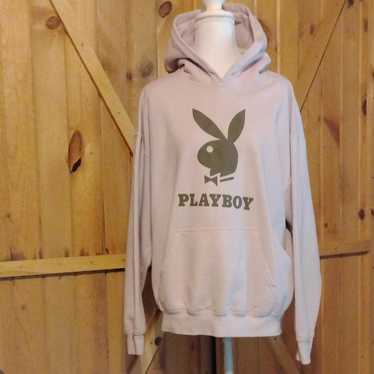 USA 00s アメリカ playboy フーディ パーカー スウェット Y2K 00s～ Badger SPORT バジャースポーツ ラバープリント デザイン