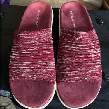 Revitalign Orthotic Memory Foam Knit Slides-Vanes… - image 1