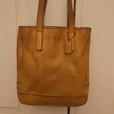 バッグ Vintage Coach Small Lunch Leather Tote COACH Vintage Legacy Lunch Tote Brown Leather Shoulder Bag