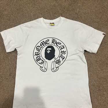 A BATHING APE × CHROME HEARTS コラボTシャツ 白L A BATHING APE アベイシングエイプ×Chrome Hearts クロムハーツ