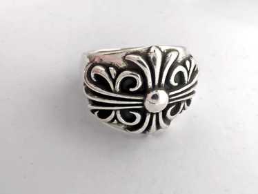 CHROME HEARTS - keerper ring 18.5～19.0 Chrome Hearts 22K Gold With Diamonds Oval Keeper Ring - SRM