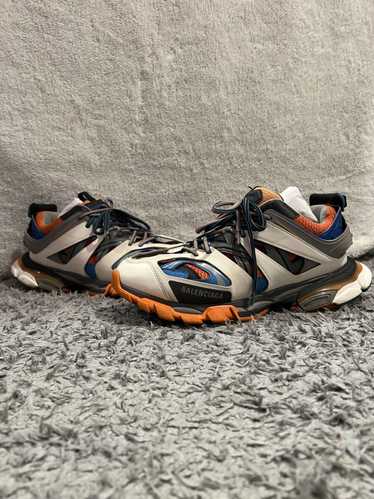 靴 Balenciaga Track Orange Blue 41 Size 10 - Balenciaga Track Orange Grey Blue White Sneaker