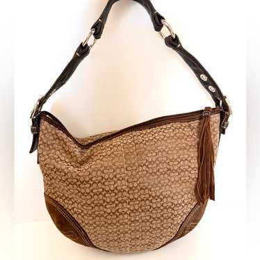 バッグ coach Soho Hobo hand bag suede signature Coach Vintage Soho Limited Edition Suede Leather Chevron