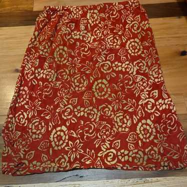 Nomadic Traders Red And Cream Patterned Skirt - image 1