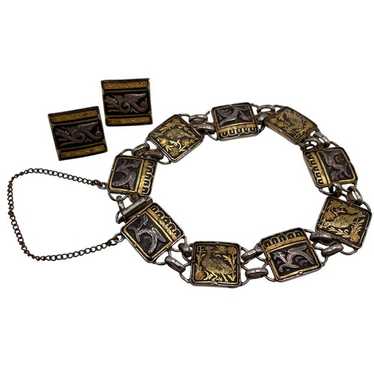 Damascene toledo bracelet with - Gem