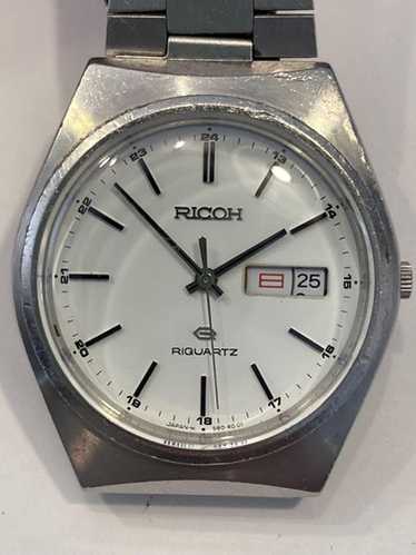 【レア希少】RICOH RIQUARTZ 580517 MENS QUARTZ RARE Ricoh Riquartz Snowflake Dial Japan 580511 Vintage