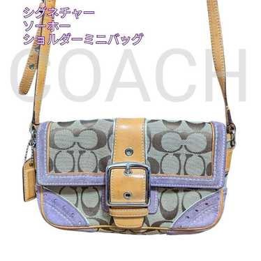 バッグ Coach Signature Suede Shoulder Bag Coach signature suede shoulder - Gem
