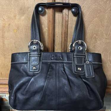 バッグ Vintage Coach Soho Flap Medium Satchel COACH Vintage SOHO Satchel Buckle Flap Cowhide Leather Bag