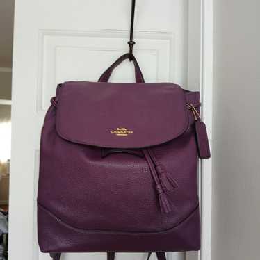 ◎Rare◎ COACH Nubuck BackPack Purple Rare COACH Nubuck Backpack Purple | eBay