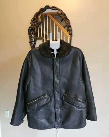 ジャケット・アウター Emporio Armani mouton jacket 80s Sicons 90s ARMANI JEANS bondage fur mouton jacket size.38 contact