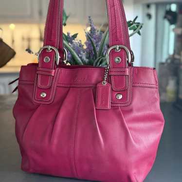 バッグ 00's coach vintage soho totebag Y2K rare Vintage Y2K Coach Soho4983 Tan Leather Shoulder Bag Purse