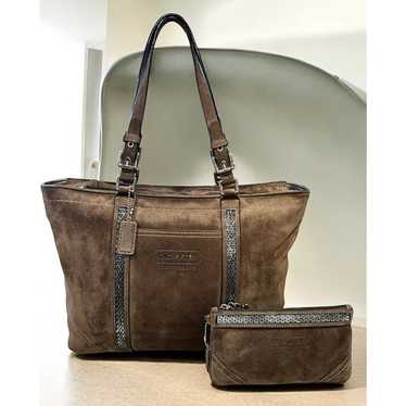 Vintage Suede Coach Purse - Gem