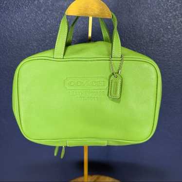 バッグ Vintage Coach Shoulder Bag Leaf Green Vintage Coach XL Duffel Sac Leather Shoulder Bag Leaf Green