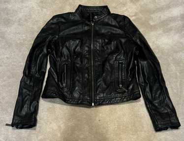 GENTLE FAKE LEATHER JACKET ブラック Mens Faux Leather Jacket - Cool Autumn Biker Style