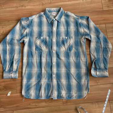 THE REAL M cCOY’sネルシャツ(XL) 8HOUR UNION The Real McCoy's - 8 HOUR UNION Navy CHAMBRAY SERVICEMAN