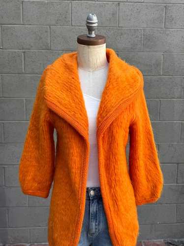 トップス 60s arrow vintage mohair cardigan Vintage 60s Mohair Cardigan Sweater Zip Grunge Fuzzy Men's