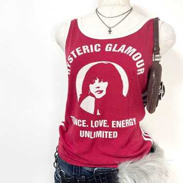 00s OLD HYSTERIC GLAMOUR タンクトップ 赤　y2k HYSTERIC GLAMOUR - ヒステリックグラマー タンクトップ ロゴ