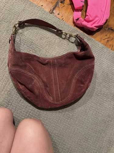 Vintage Coach Suede soho hobo オールドコーチ Coach Vintage Soho Limited Edition Suede Leather Chevron