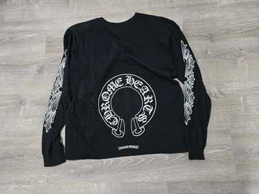 トップス CHROME HEARTS HORSESHOE THERMAL L/S TEE Chrome Hearts Horseshoe Floral Thermal L/S T-Shirt White