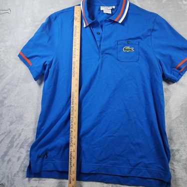 【LACOSTE】 ZIP-UP POLO SHIRT, RODDICK Lacoste Andy Roddick White (Blue/Black) Tennis Polo Shirt