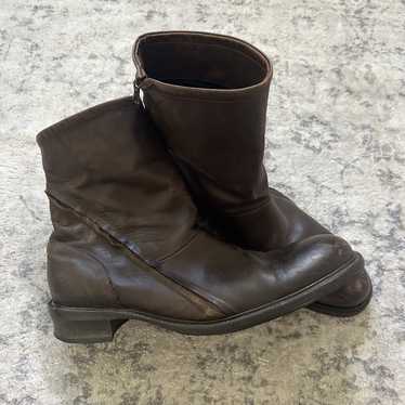 靴 alfredo BANNISTER square toe boots Alfredo Bannister Japan Engineer Boots Leather Strap Buckle