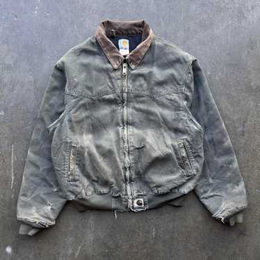 Carhartt サンタフェジャケット L J14 lovライトオリーブ mos CARHARTT Men Jacket J14 LOV Santa Fe Washed Olive Green