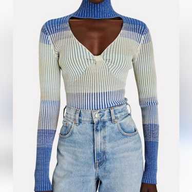 Jonathan Simkhai Twist Front Turtleneck Cobalt Sp… - image 1