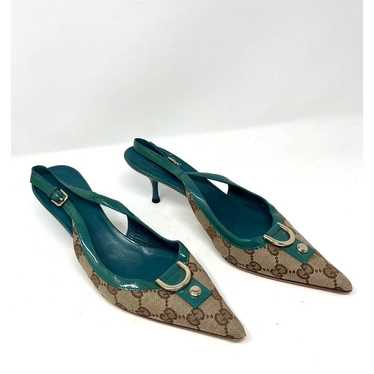 靴 Vintage Gucci Monogram Heels 36 1/2 Gucci vintage monogram heels - Gem