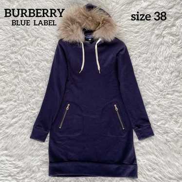 極限定 BURBERRY BLUE LEBEL ダウン ラクーン 狸毛皮 裏総柄 Burberry blue label raccoon - Gem