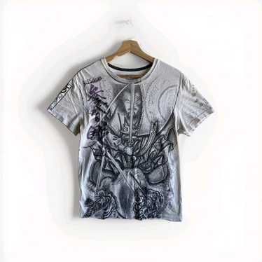 3代目彫よし Affliction 和彫りグラフィック ダメージTシャツ 3代目彫よし Affliction 和彫りグラフィック ダメージTシャツ