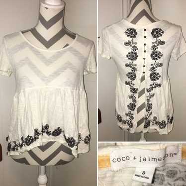 Coco & Jaimeson | Open Back Embroidered Top - image 1