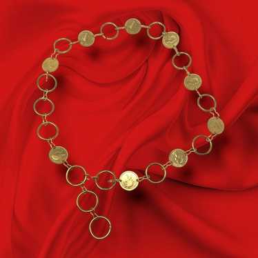 Vintage coin chain belt - Gem