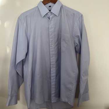 トップス 1980's-1990's GIORGIO ARMANI plain shirt Men's Vintage 90s Giorgio Armani Dark Blue Spellout Short