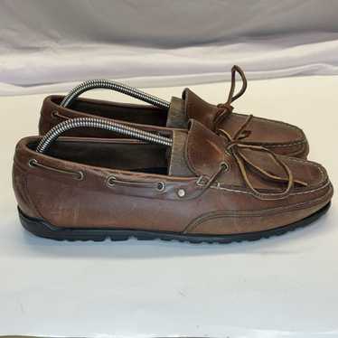 靴 90's POLO SPORT \"LEATHER MOCCASIN SHOES\" POLO Ralph Lauren Mens 8, Leather Driving Mocs, Driving