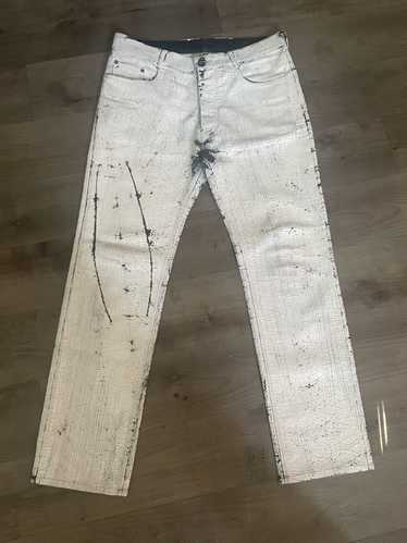パンツ Maison Martin Margiera white jeans Maison Martin Margiela MMM and H&M Painted White Jeans Denim