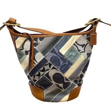 バッグ Coach Patchwork One Shoulder Bag COACH Hobo One Shoulder Bag Patchwork Signature Canvas