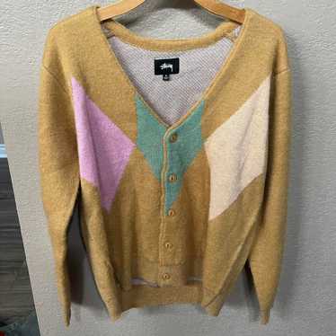 希少 old stussy mohair cardigan 90s Stussy Mohair Black Mask Cardigan | eBay