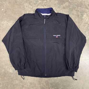 ジャケット・アウター 90s POLO SPORTS windbreaker tech y2k Vtg Polo Sport Jacket Mens M Yellow RL67 Windbreaker Hooded