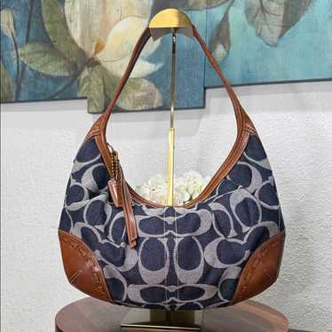 バッグ Coach Ergo Signature C Canvas Denim Bag Coach denim ergo signature - Gem