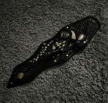 アクセサリー kmrii leather stone bracelet SIGNATURE-LEATHER-BRACELET-