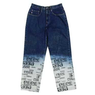 USA古着 PEPE JEANS BAGGY ワイド B系 Y2K デニムパンツ 00s Pepe Jeans W40 ワイド デニム バギーパンツ 極太 B系