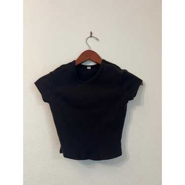 aloyoga Kick It Crop Tee　Black XS ALO Yoga | Tops | Alo Kick It Crop Tee Black Size Xs | Poshmark
