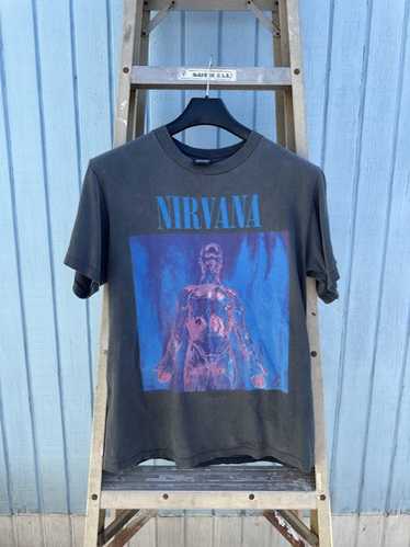 NIRVANA Tシャツ  sliver 90sグラフィックプリント 古着希少L NIRVANA Tシャツ sliver 90sグラフィックプリント 古着希少L