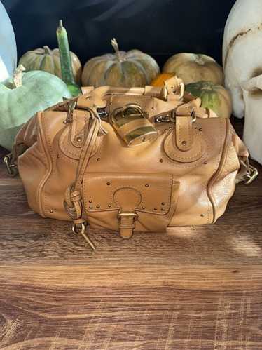Vintage Chloé Paddington Bags Brown Chloé 2-Tone Brown Lambskin Paddington Shoulder Bag
