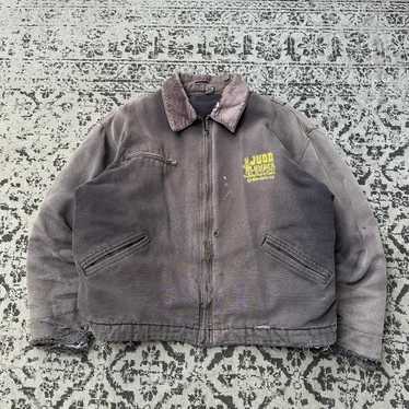 ジャケット・アウター 00s Carhartt Worn Faded Detroit Jacket SOLD) 2000s Faded Gravel Gray Vintage Carhartt Detroit