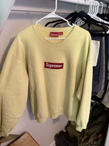 トップス Supreme Box Logo Crewneck Pale Yellow Supreme Box Logo Crewneck 'Pale Yellow' (FW22) — Kick Game