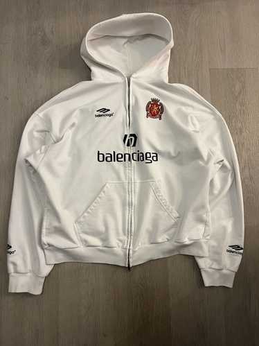 Balenciaga Soccer Paris Zip-Hoodie ホワイト Balenciaga Soccer Paris Zip-Hoodie ホワイト