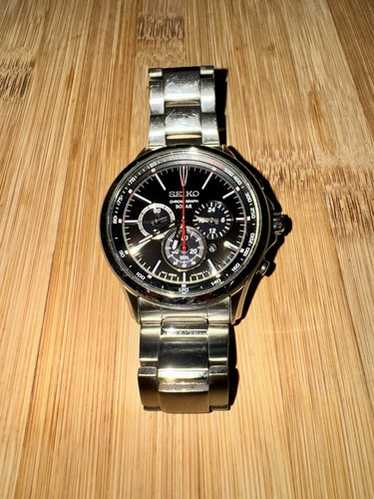 落陽 Rare Seiko Chronograph 100m Alarm SS Men's Watch 7T62-OEHO